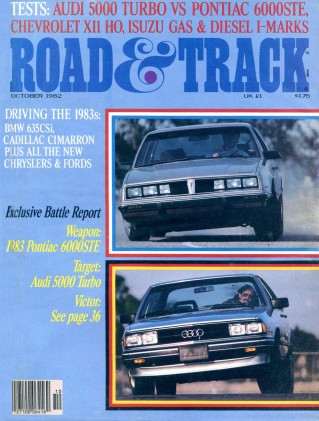 ROAD & TRACK 1982 OCT - X-11 HO, 635CSi, TERCEL 4WD